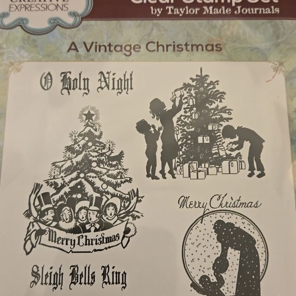Creative Expressions Taylor Made Journals A Vintage Christmas Stamp Set